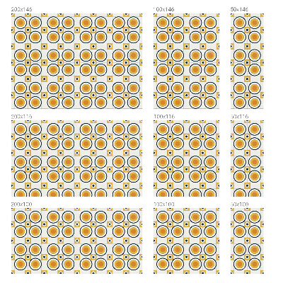 Film solaire fenêtre décoratif aspect vitrail Cercles rétro