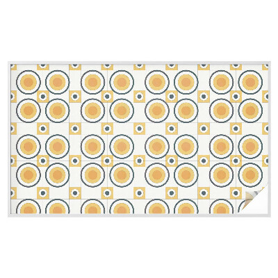 Film solaire fenêtre décoratif aspect vitrail Cercles rétro