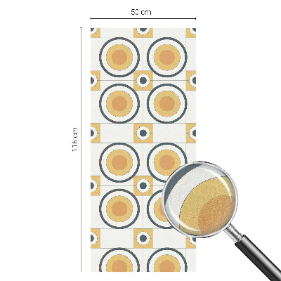 Film solaire fenêtre décoratif aspect vitrail Cercles rétro