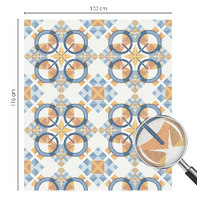 Film adhésif pour vitrage dépoli vitrail Motif géométrique