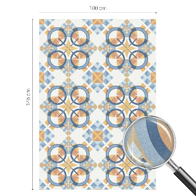 Film adhésif pour vitrage dépoli vitrail Motif géométrique