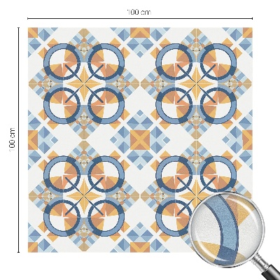 Film adhésif pour vitrage dépoli vitrail Motif géométrique