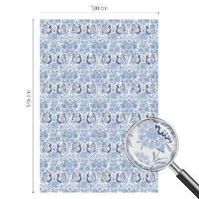 Sticker fenêtre vitrail adhésif oiseau floral