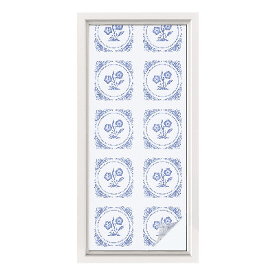 Film adhésif pour vitrage dépoli vitrail Fleurs délicates