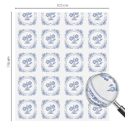 Film adhésif pour vitrage dépoli vitrail Fleurs délicates