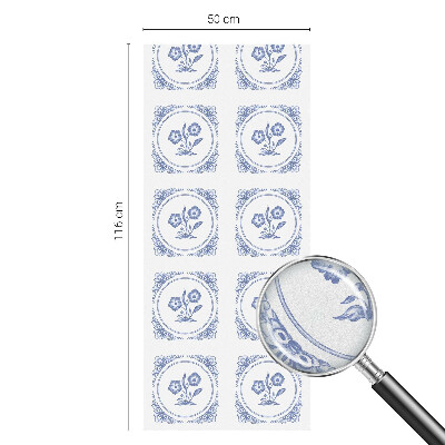 Film adhésif pour vitrage dépoli vitrail Fleurs délicates