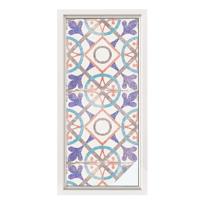 Brise-vue pour fenêtre mosaïques colorées