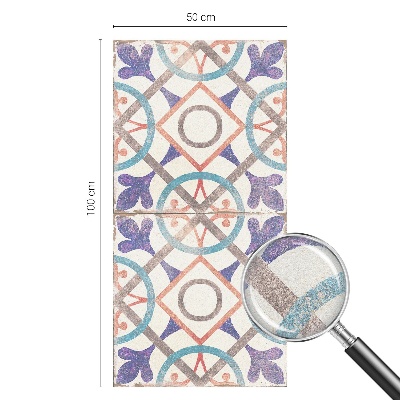 Brise-vue pour fenêtre mosaïques colorées