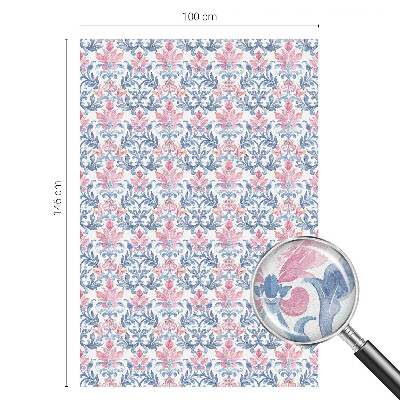 Film adhésif pour vitrage dépoli vitrail symétrie florale