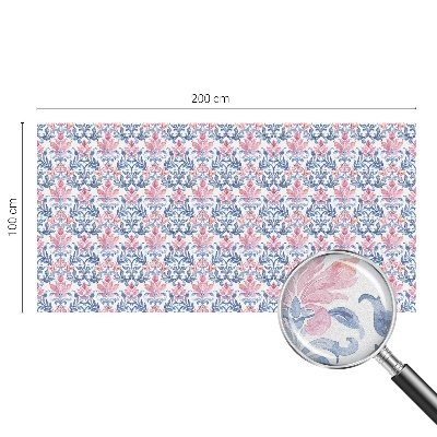 Film adhésif pour vitrage dépoli vitrail symétrie florale