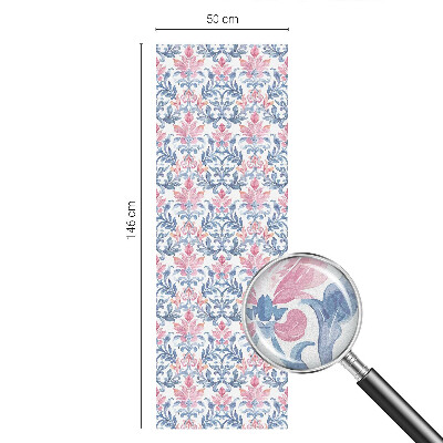 Film adhésif pour vitrage dépoli vitrail symétrie florale