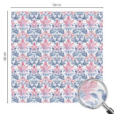 Film adhésif pour vitrage dépoli vitrail symétrie florale