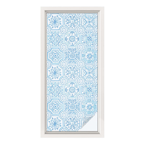 Film occultant pour fenêtre Carreaux bleus