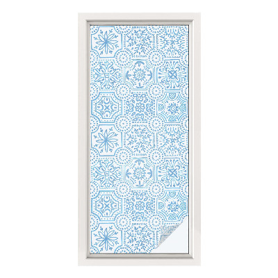 Film occultant pour fenêtre Carreaux bleus