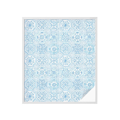 Film occultant pour fenêtre Carreaux bleus