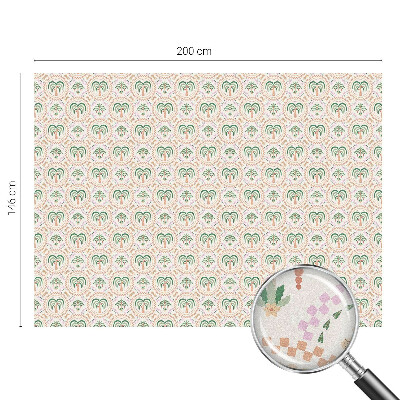 Sticker fenêtre vitrail adhésif palmiers exotiques