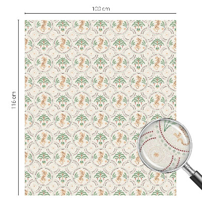 Film solaire fenêtre décoratif aspect vitrail Palm Leopard