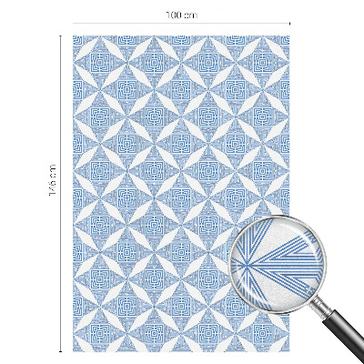 Film adhésif pour vitrage dépoli vitrail labyrinthes géométriques