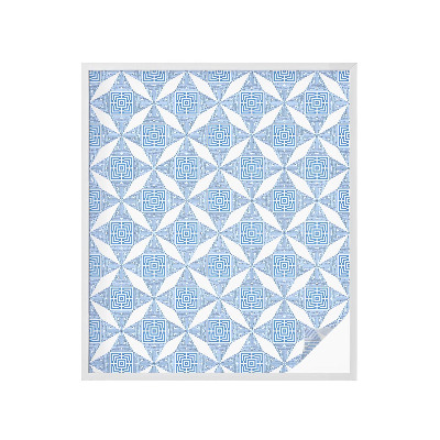 Film adhésif pour vitrage dépoli vitrail labyrinthes géométriques