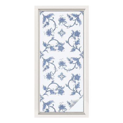 Film solaire fenêtre décoratif aspect vitrail ornement floral