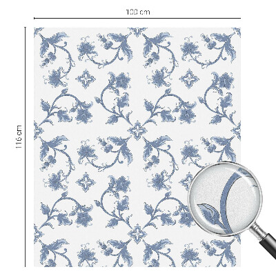 Film solaire fenêtre décoratif aspect vitrail ornement floral