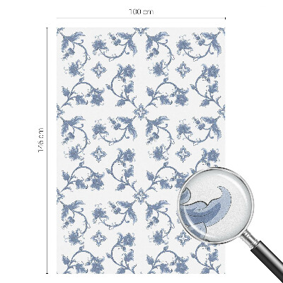 Film solaire fenêtre décoratif aspect vitrail ornement floral