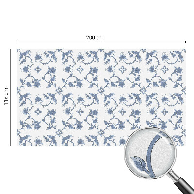 Film solaire fenêtre décoratif aspect vitrail ornement floral