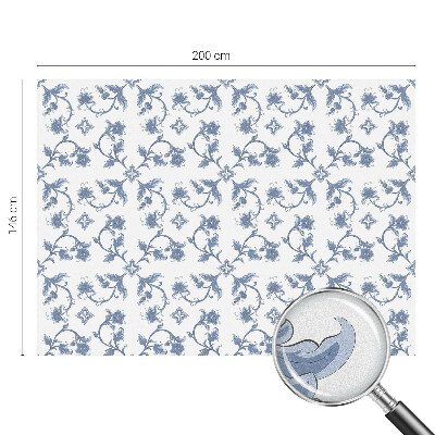 Film solaire fenêtre décoratif aspect vitrail ornement floral