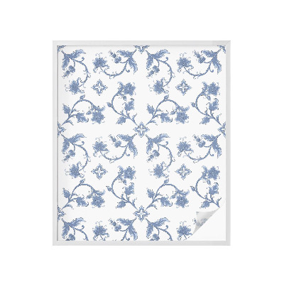 Film solaire fenêtre décoratif aspect vitrail ornement floral