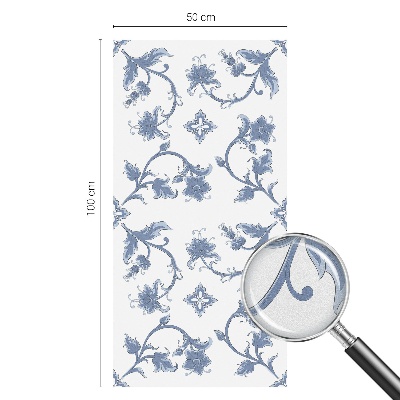 Film solaire fenêtre décoratif aspect vitrail ornement floral