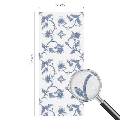 Film solaire fenêtre décoratif aspect vitrail ornement floral