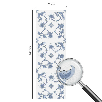 Film solaire fenêtre décoratif aspect vitrail ornement floral