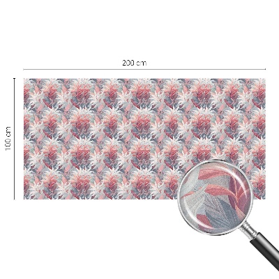 Sticker fenêtre vitrail adhésif feuilles de fleurs