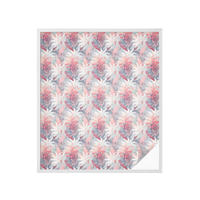 Sticker fenêtre vitrail adhésif feuilles de fleurs