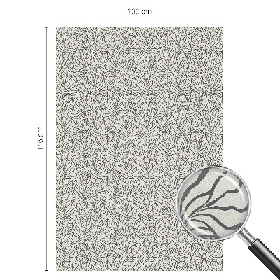 Film adhésif pour vitrage dépoli vitrail feuilles fleurs