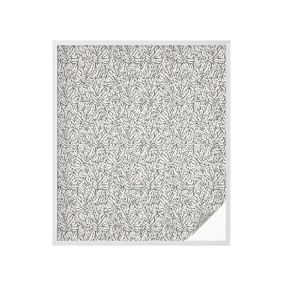 Film adhésif pour vitrage dépoli vitrail feuilles fleurs