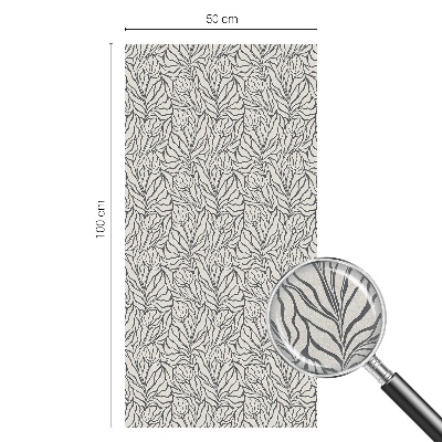 Film adhésif pour vitrage dépoli vitrail feuilles fleurs