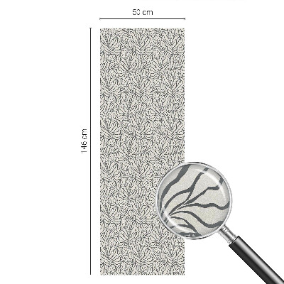 Film adhésif pour vitrage dépoli vitrail feuilles fleurs