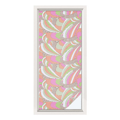 Film solaire fenêtre décoratif aspect vitrail Zigzag coloré