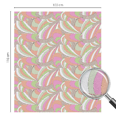 Film solaire fenêtre décoratif aspect vitrail Zigzag coloré