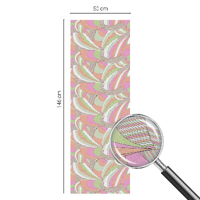 Film solaire fenêtre décoratif aspect vitrail Zigzag coloré