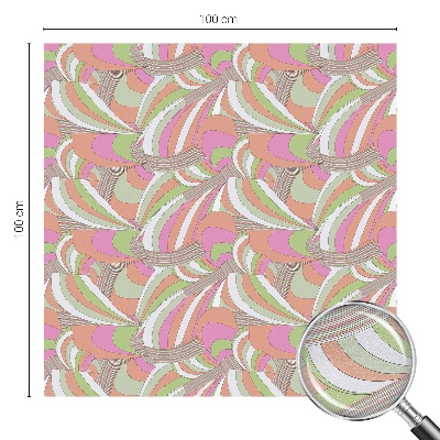 Film solaire fenêtre décoratif aspect vitrail Zigzag coloré