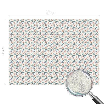 Film adhésif pour vitrage dépoli vitrail oiseaux pastel