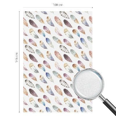 Film solaire fenêtre décoratif aspect vitrail Plumes bohèmes