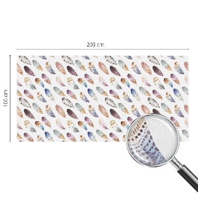 Film solaire fenêtre décoratif aspect vitrail Plumes bohèmes