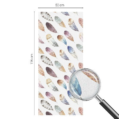 Film solaire fenêtre décoratif aspect vitrail Plumes bohèmes