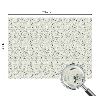 Sticker fenêtre vitrail adhésif Un village idyllique