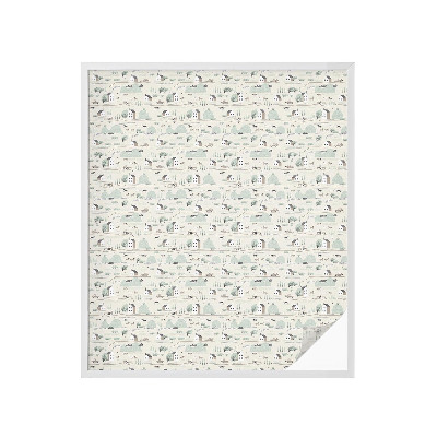 Sticker fenêtre vitrail adhésif Un village idyllique