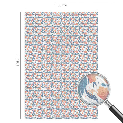 Film adhésif pour vitrage dépoli vitrail Un festin floral