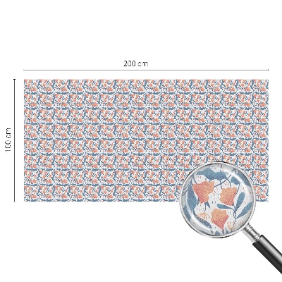 Film adhésif pour vitrage dépoli vitrail Un festin floral